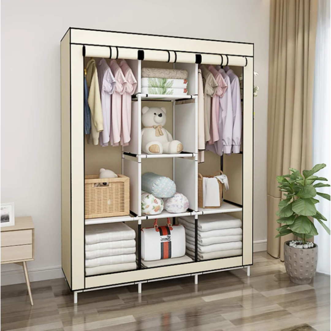 Трикрилен Текстилен Гардероб 170х130х45см.