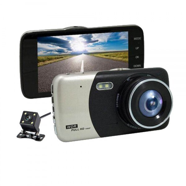 Авто Видеорегистратор + ПОДАРЪК камера за задно виждане WDR Full HD 1080